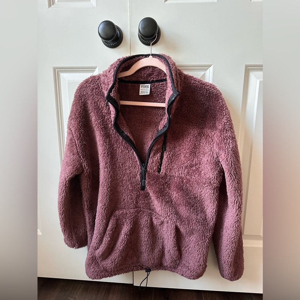 Pink soft quarter zip